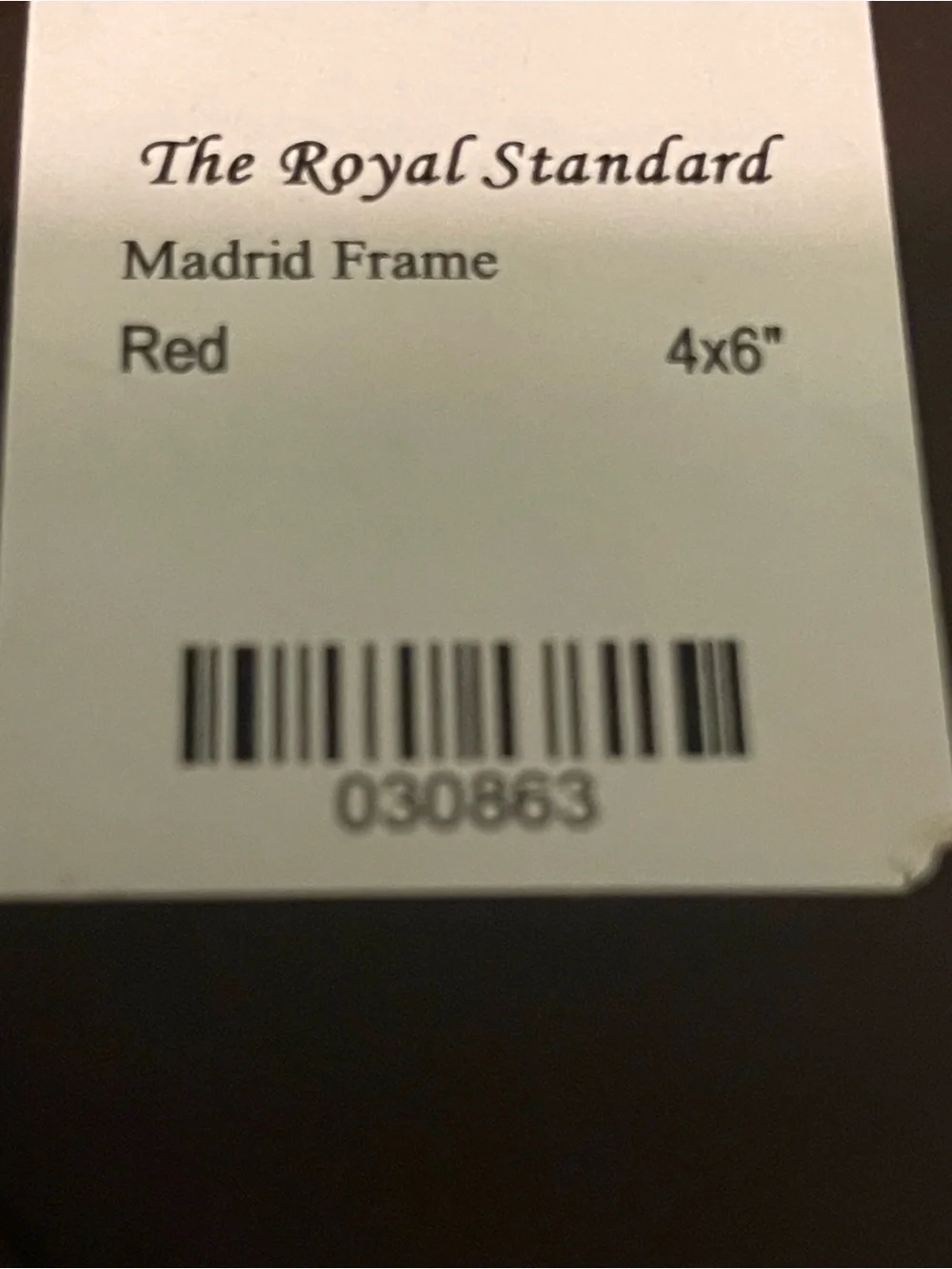 Vintage - The Royal Standard Madrid Frame